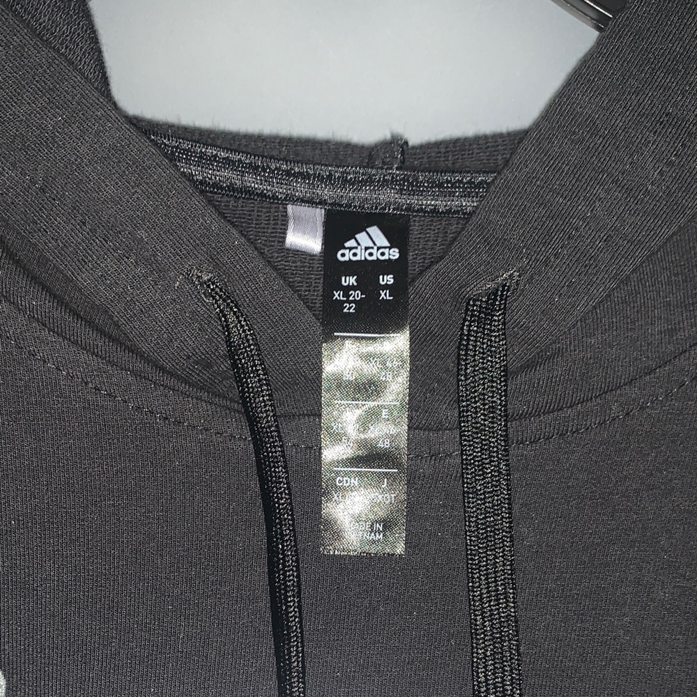 Adidas Black Hoodie with silver Graphic - Picture 5 of 6